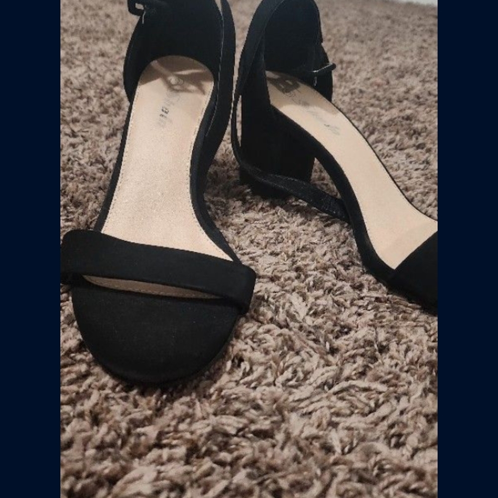 SHEIN Black Strappy Heels